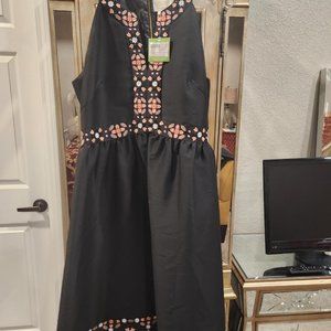 Kate Spade black mosaic embellished dress